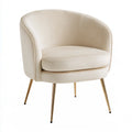 Fauteuil d'appoint aux lignes épurées, coloris beige