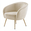 Fauteuil d'appoint aux lignes épurées, coloris beige