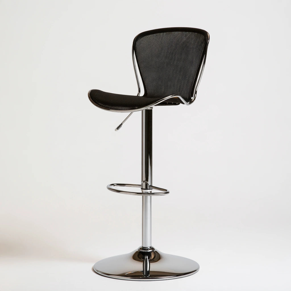 Tabouret de bar aux lignes épurées, coloris gris