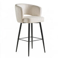 Tabouret de bar aux lignes épurées, coloris gris