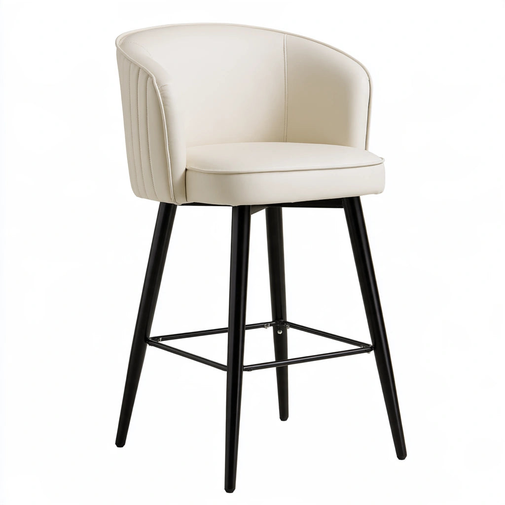 Tabouret de bar aux lignes épurées, coloris gris