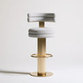 Tabouret de bar aux lignes épurées, coloris gris
