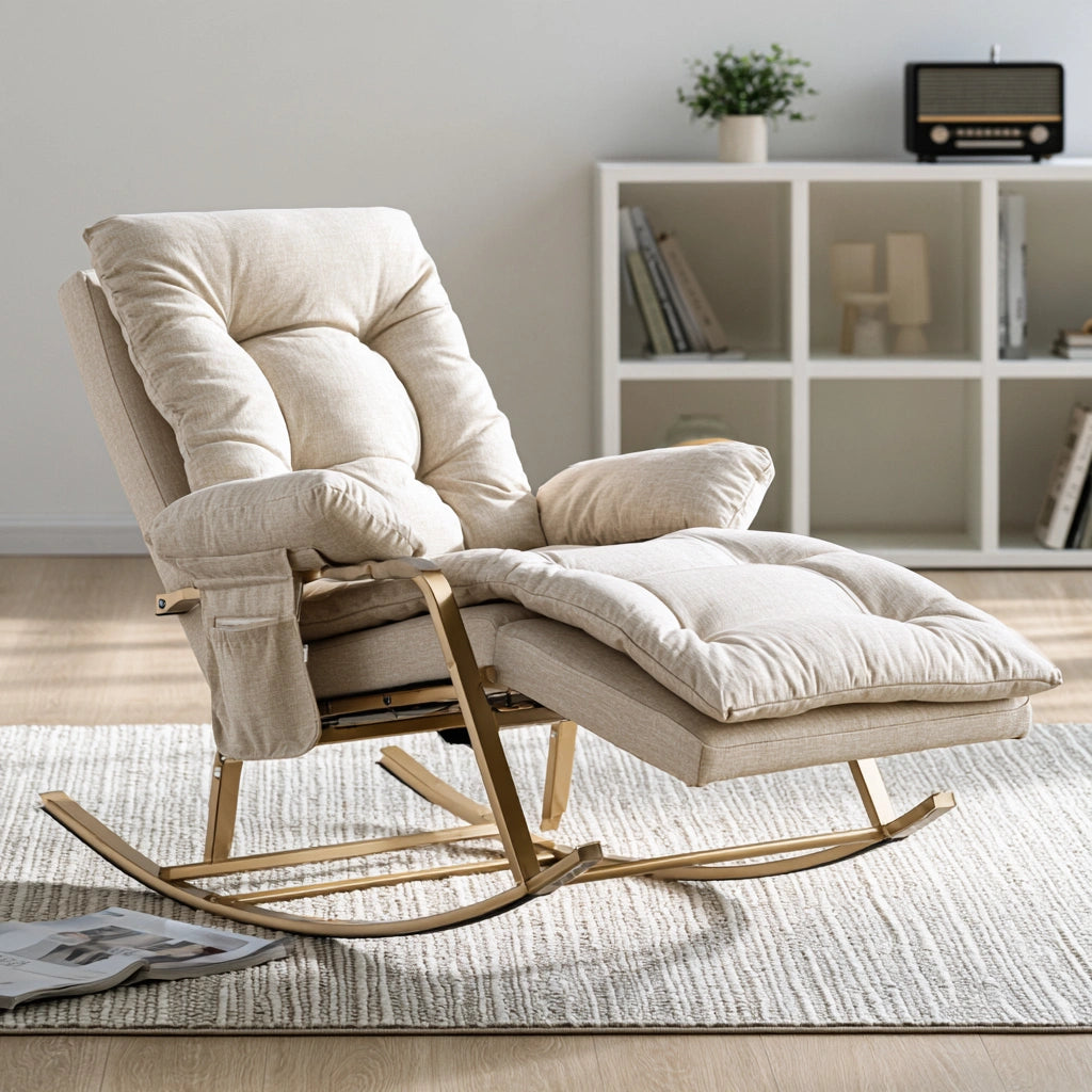 Fauteuil de détente aux lignes épurées, coloris beige