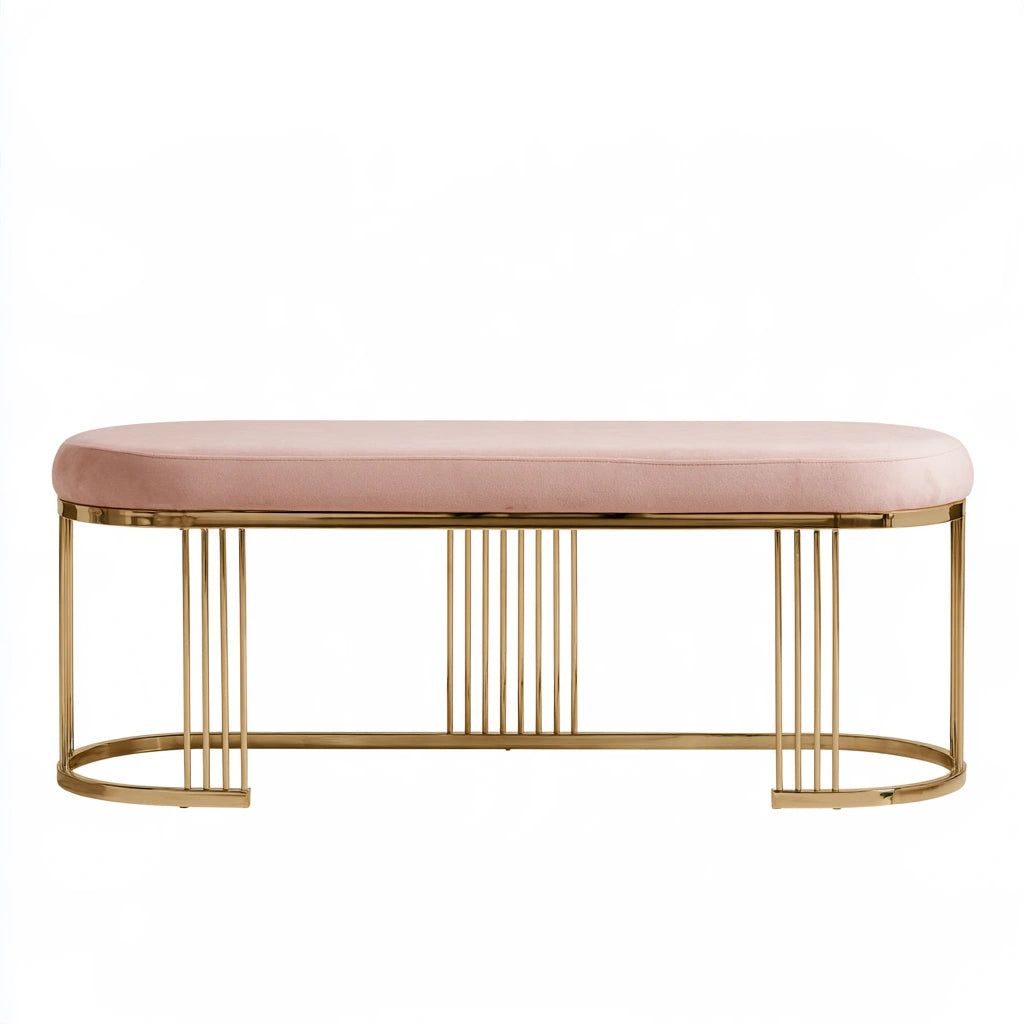 Banc décoratif aux lignes épurées, coloris gris
