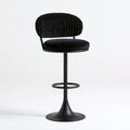 Tabouret de bar aux lignes épurées, coloris noir et blanc