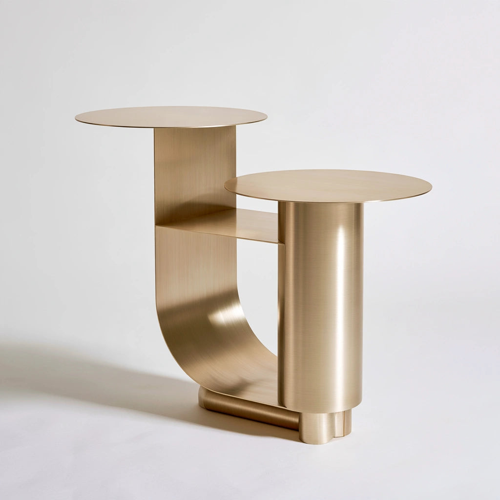 Table d'appoint aux lignes épurées, coloris gris