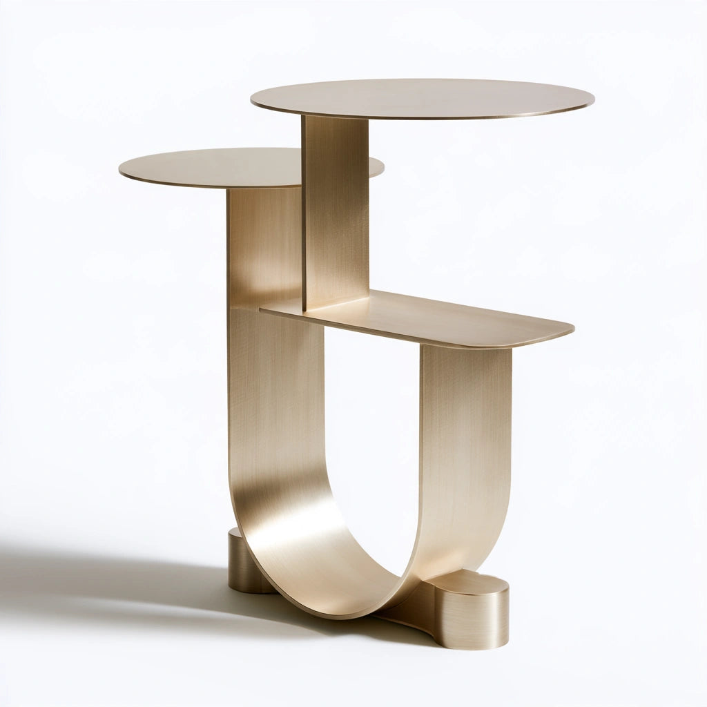 Table d'appoint aux lignes épurées, coloris gris