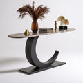 Console d'entrée aux lignes épurées, coloris gris